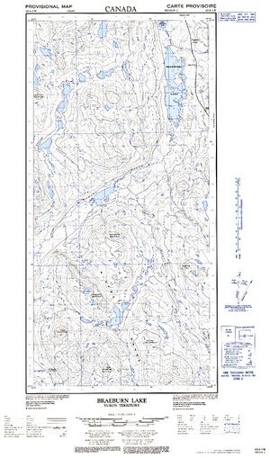 NTS 50k map for Little Fox Lakes, Yukon