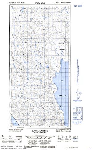 NTS 50k map for Yukon River, Yukon
