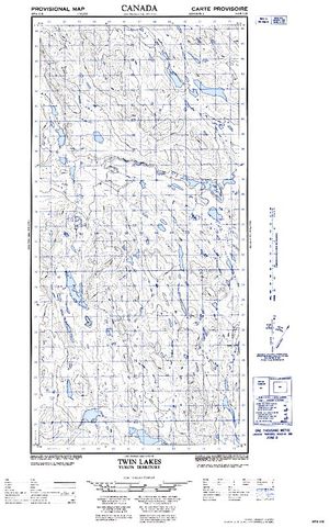 NTS 50k map for Twin Lakes, Yukon