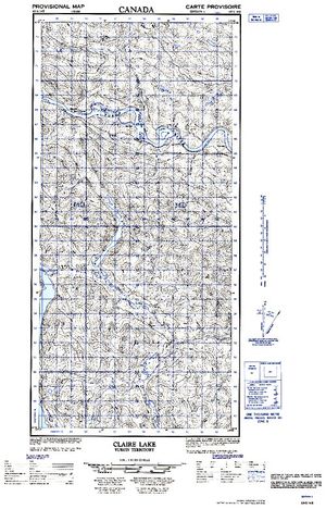 NTS 50k map for Yukon River, Yukon