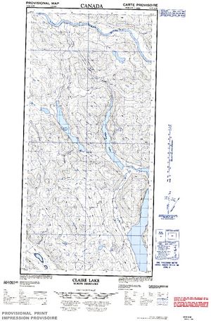 NTS 50k map for Yukon River, Yukon