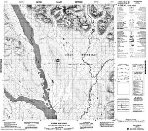 NTS 50k map for Frances Lake, Yukon