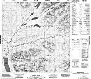 NTS 50k map for Frances Lake, Yukon