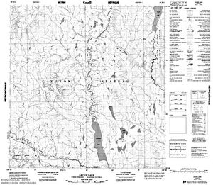 NTS 50k map for Frances Lake, Yukon
