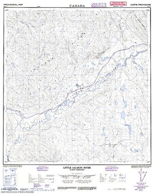 NTS 50k map for Yukon River, Yukon