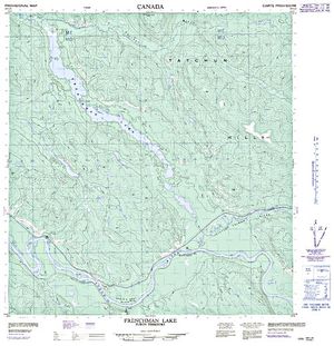 NTS 50k map for Yukon River, Yukon