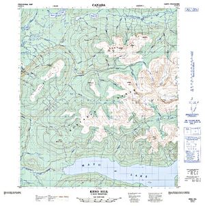 NTS 50k map for Hanson Lakes, Yukon