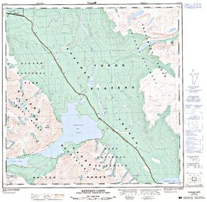 NTS 50k map for Kathleen River, Yukon