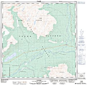 NTS 50k map for Kathleen River, Yukon