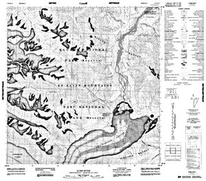 NTS 50k map for Kluane Lake, Yukon