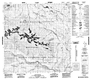 NTS 50k map for Kluane Lake, Yukon