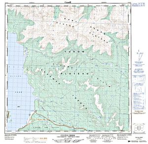 NTS 50k map for Kluane Lake, Yukon