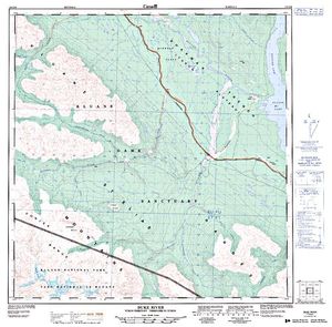 NTS 50k map for Kluane Lake, Yukon