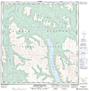 NTS 50k map for Kluane Lake, Yukon