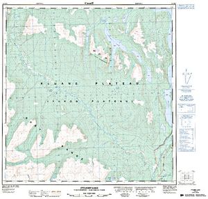 NTS 50k map for Aishihik Lake, Yukon