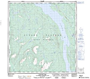 NTS 50k map for Aishihik Lake, Yukon