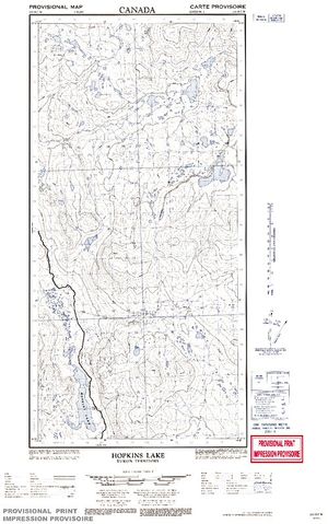 NTS 50k map for Aishihik Lake, Yukon