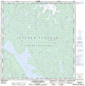 NTS 50k map for Aishihik Lake, Yukon
