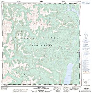 NTS 50k map for Aishihik Lake, Yukon