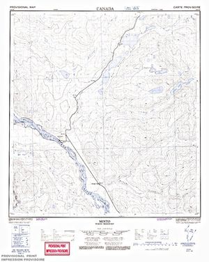 NTS 50k map for Yukon River, Yukon
