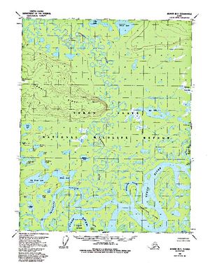Topographic map for Yukon River, Yukon