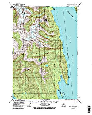 Topographic map for Teardrop Lake, Alaska