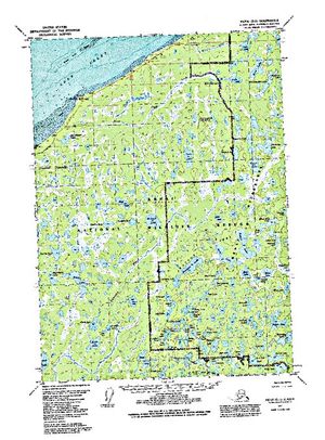 Topographic map for Woods Lake, Alaska