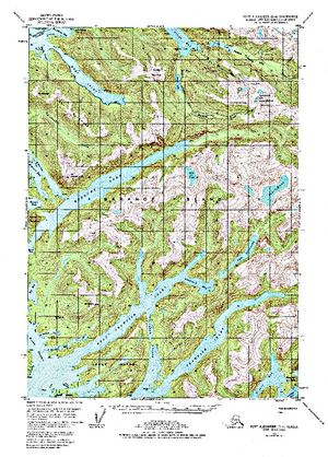Topographic map for Green Lake, Alaska