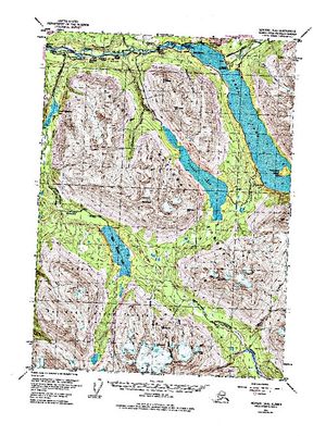 Topographic map for Kenai Lake, Alaska