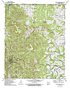 Topographic map for Table Rock Lake, Arkansas