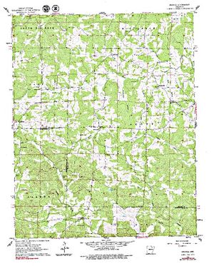 Topographic map for Ceder Lake Dam, Arkansas