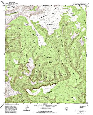 Topographic map for East Verde River, Arizona