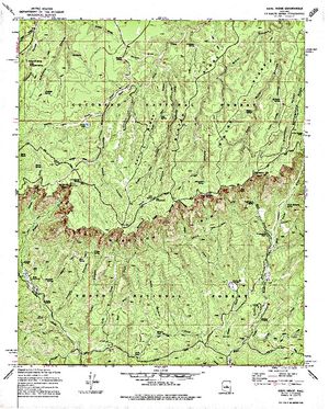 Topographic map for East Verde River, Arizona