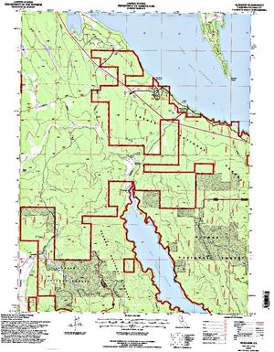 Topographic map for Lake Almanor, California
