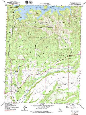 Topographic map for Shasta Lake, California