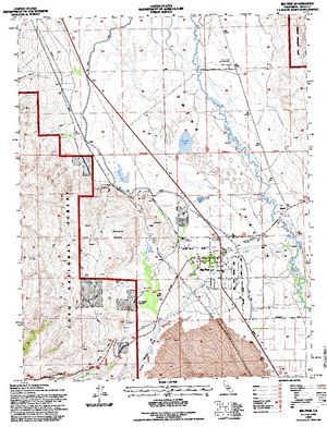 Topographic map for Owens River, California