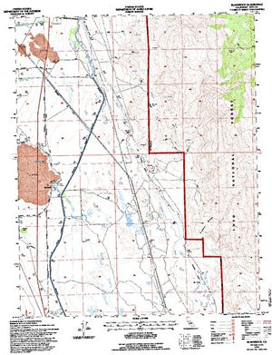 Topographic map for Owens River, California