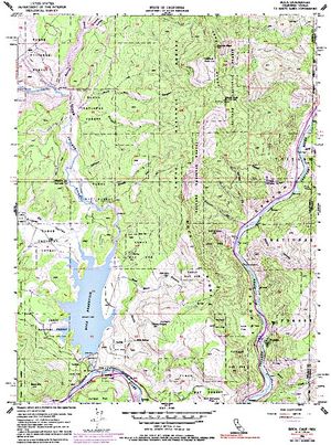 Topographic map for Stampede Reservoir, California