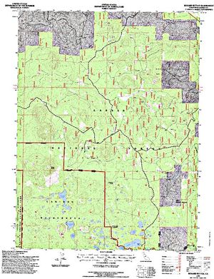 Topographic map for Susan River, California