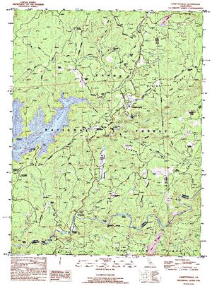 Topographic map for New Bullards Bar Reservoir, California