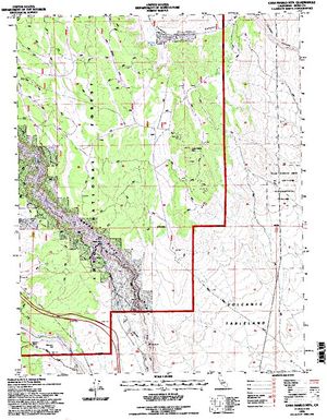 Topographic map for Owens River, California