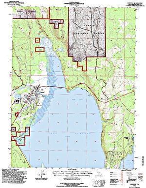 Topographic map for Lake Almanor, California