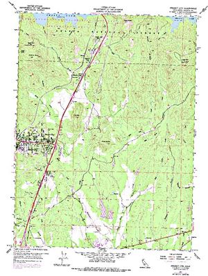 Topographic map for Shasta Lake, California