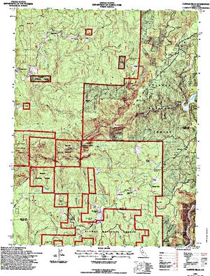 Topographic map for New Bullards Bar Reservoir, California