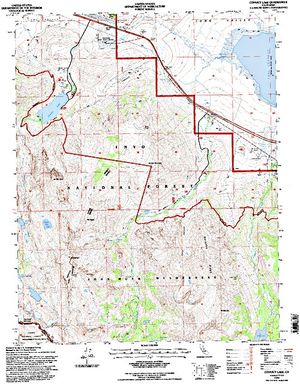 Topographic map for Lake Crowley, California