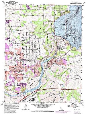 Topographic map for Folsom Lake, California