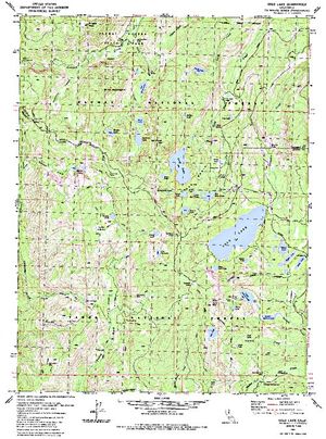 Topographic map for Gold Lake, California