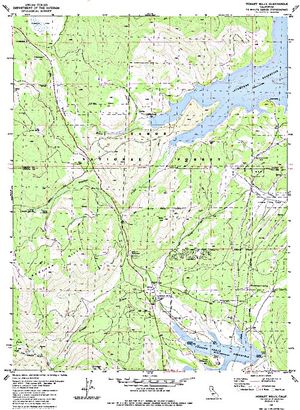 Topographic map for Stampede Reservoir, California