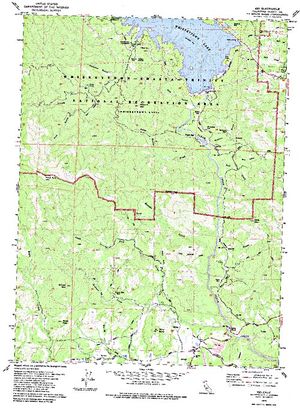 Topographic map for Whiskeytown Lake, California