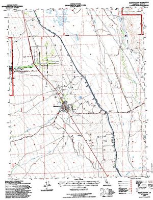 Topographic map for Owens River, California